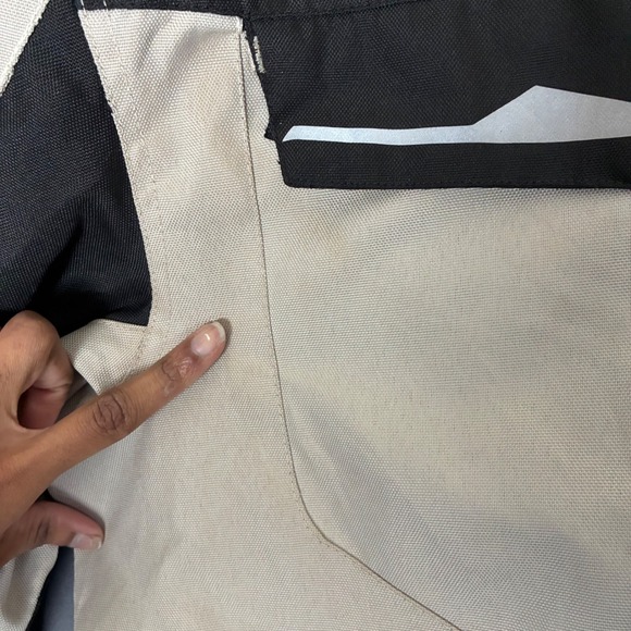 HWK Adventure Touring Motorcycle Jacket Men's Size XL Cream Black - Picture 5 of 12